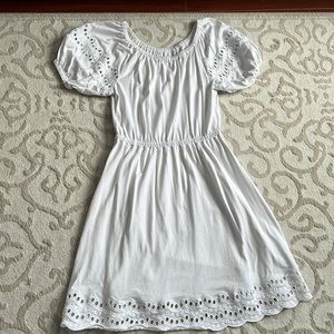 White crochet dress